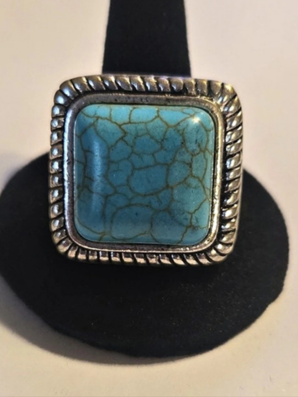 Turquoise Statement Stretch Band Ring